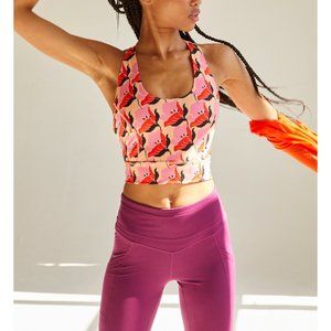 NWT FP Movement Ashford Printed Synergy Crop / Clementine Combo
